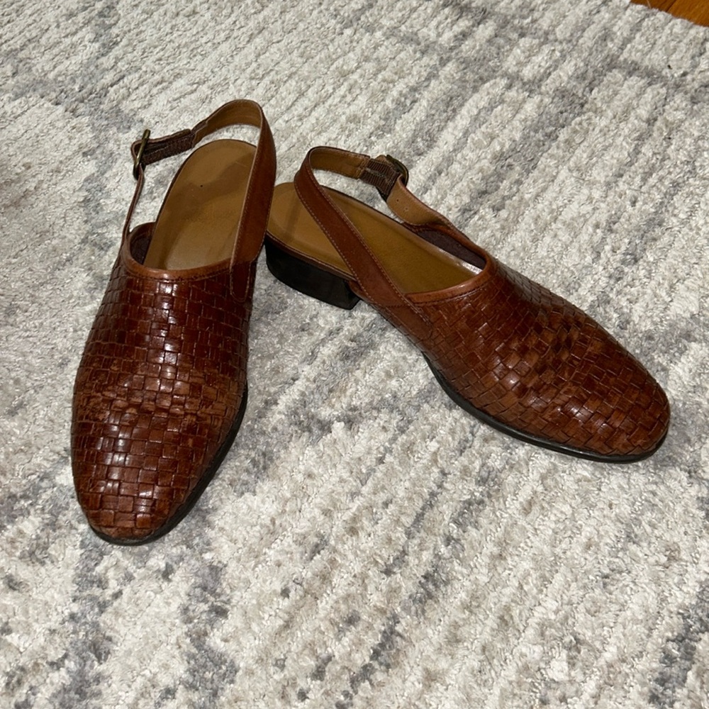Cabin Creek Brown Woven Flats